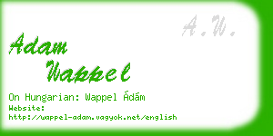 adam wappel business card